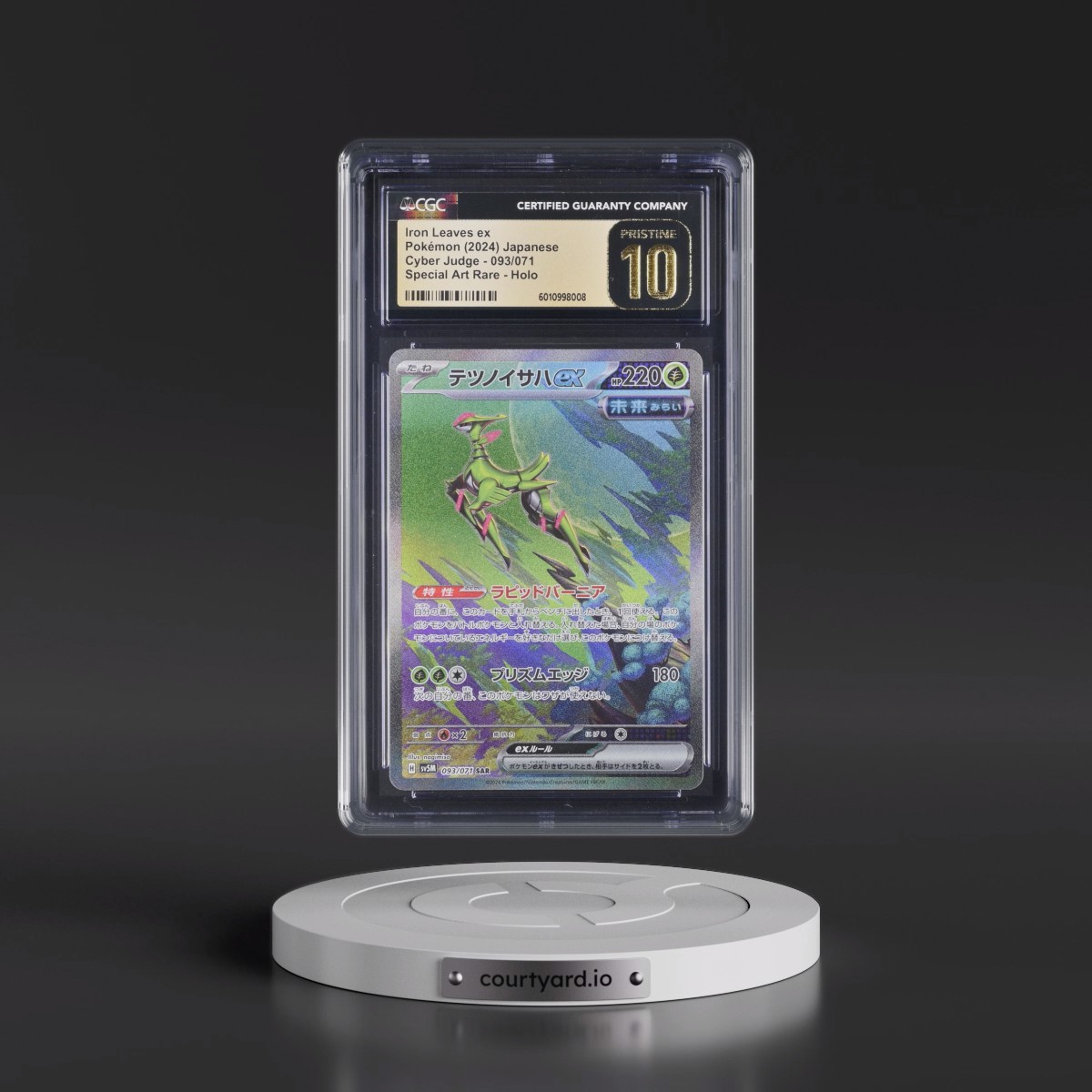2024 Pokémon Sv5m-Cyber Judge #093 Iron Leaves EX - Holo Special Art Rare (CGC 10 PRISTINE)