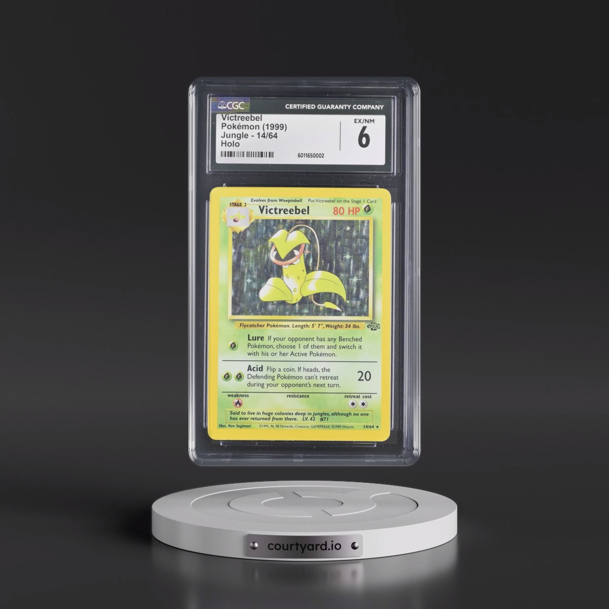1999 Jungle #14/64 Victreebel - Holo (CGC 6 EX-NM)