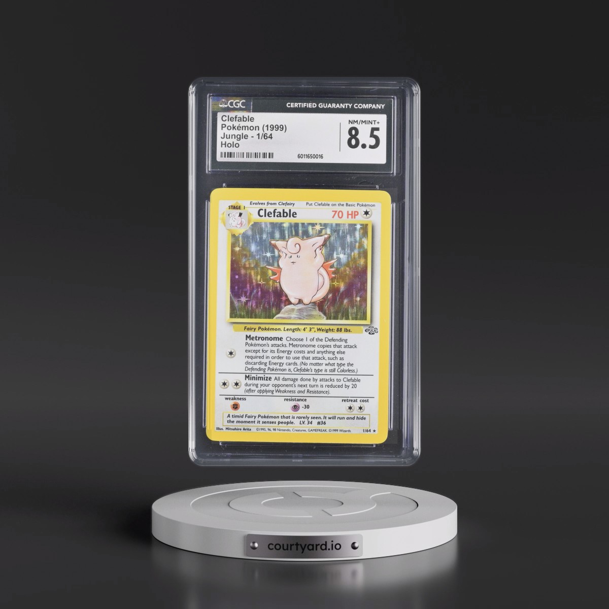 1999 Jungle Clefable - Holo #1/64 CGC 8.5