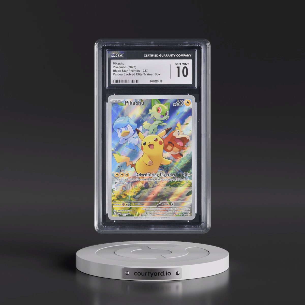 2023 Black Star Promos - Scarlet & Violet SVPEN #027 Pikachu - Paldea Evolved Elite Trainer Box (Holo) (CGC 10 GEM MINT)