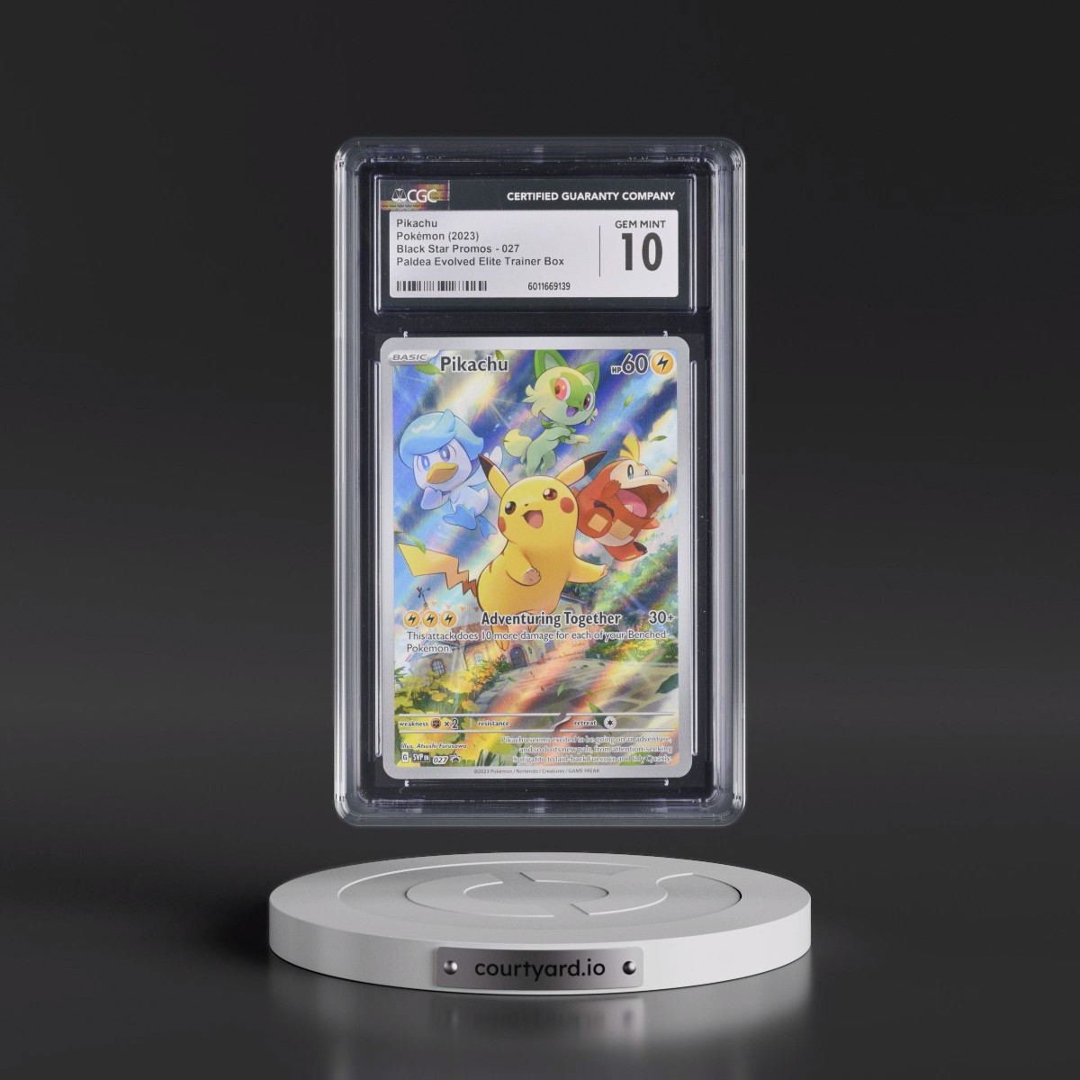 2023 Black Star Promos - Scarlet & Violet SVPEN #027 Pikachu - Paldea Evolved Elite Trainer Box (Holo) (CGC 10 GEM MINT)