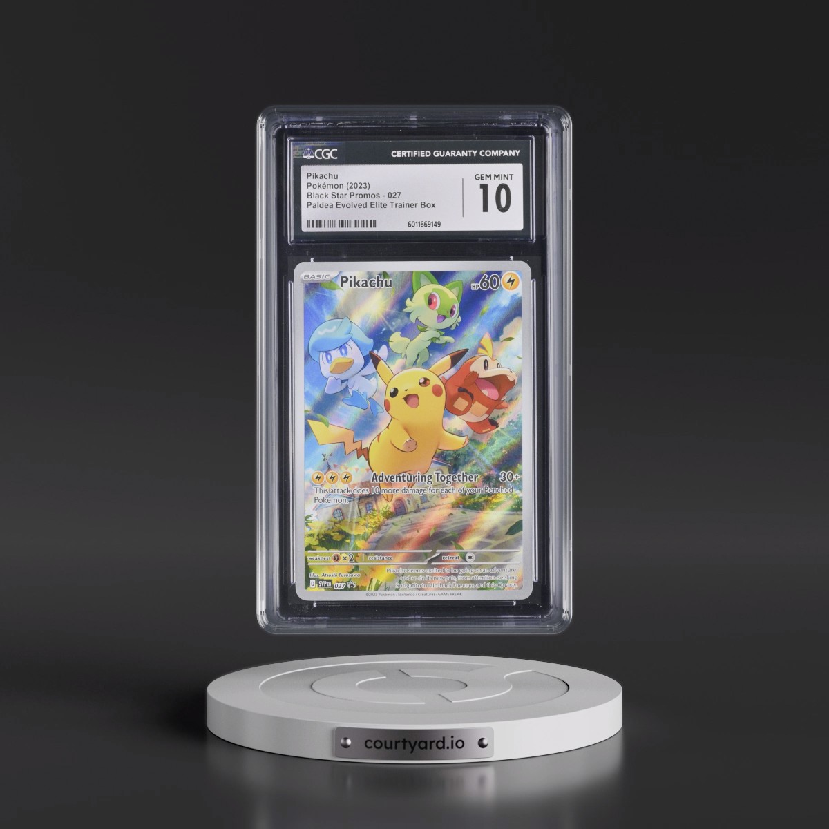 2023 Black Star Promos - Scarlet & Violet SVPEN #027 Pikachu - Paldea Evolved Elite Trainer Box (Holo) (CGC 10 GEM MINT)