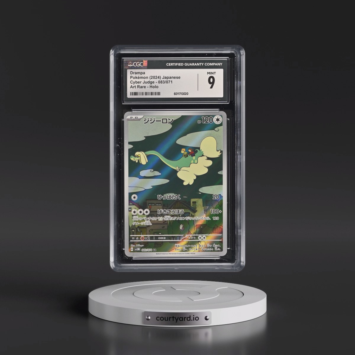 2024 Pokémon Sv5m-Cyber Judge #083 Drampa - Art Rare (CGC 9 MINT)