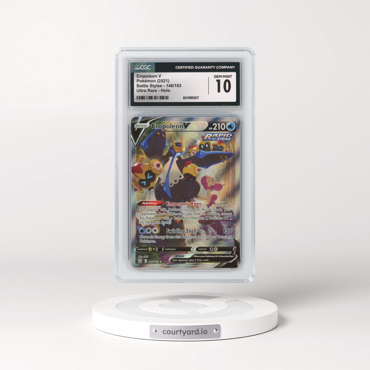 2021 Battle Styles #146/163 Empoleon V - Holo (CGC 10 GEM MINT)