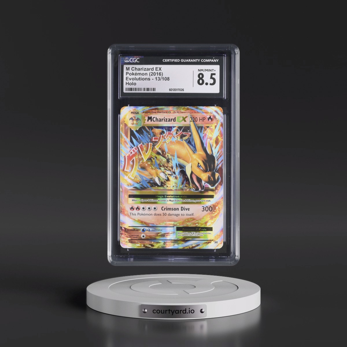 2016 Evolutions #13/108 M Charizard EX - Holo (CGC 8.5 NM-MT+)