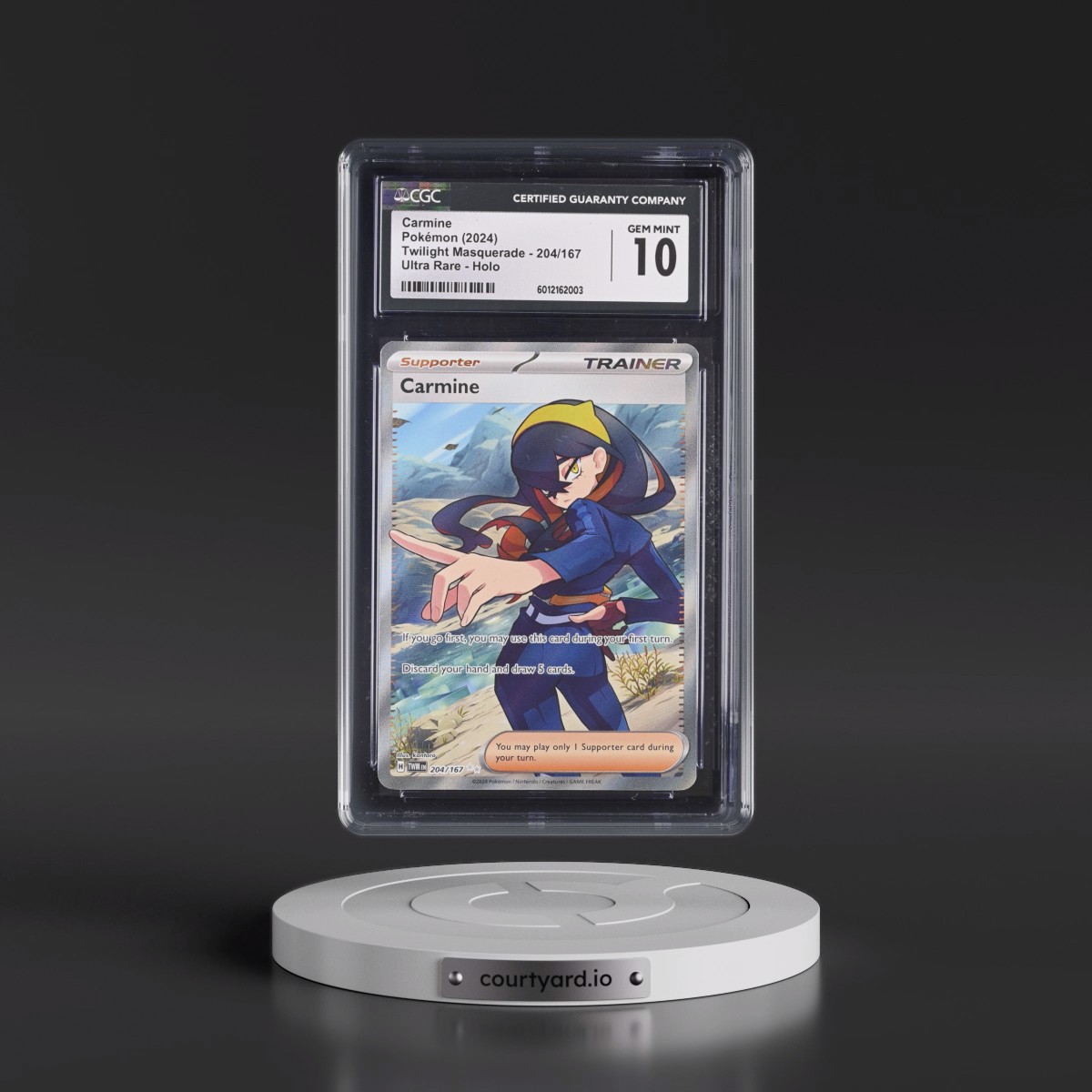 2024 Twilight Masquerade - TWM EN Carmine - Ultra Rare Holo #204/167 CGC 10