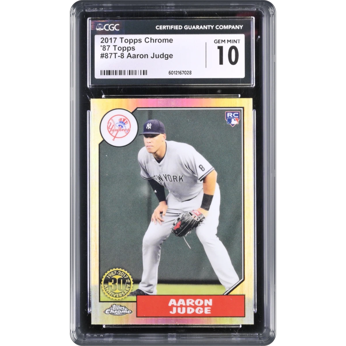 2017 Topps Chrome 1987 Topps #87T8 Aaron Judge (CGC 10 GEM MINT)