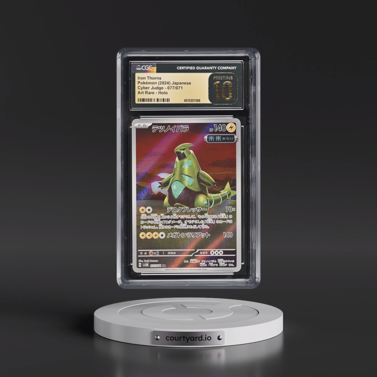 2024 Cyber Judge #077/071 Iron Thorns - Art Rare Holo (CGC 10 PRISTINE)