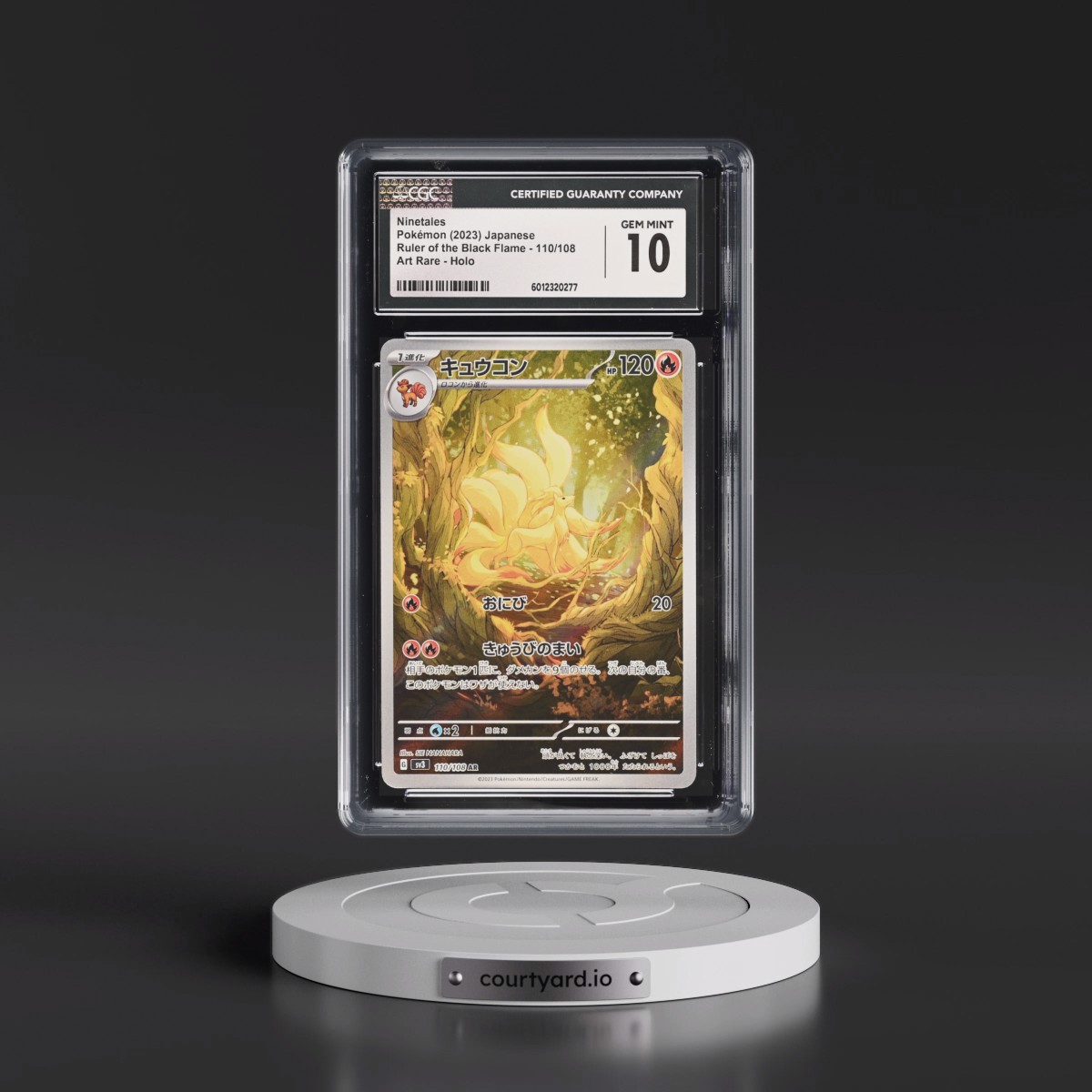 2023 Ruler of the Black Flame #110/108 Ninetales - Art Rare Holo (CGC 10 GEM MINT)