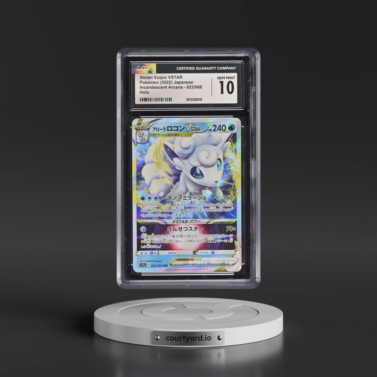 2022 Incandescent Arcana #023/068 Alolan Vulpix VSTAR - Holo (CGC 10 GEM MINT)