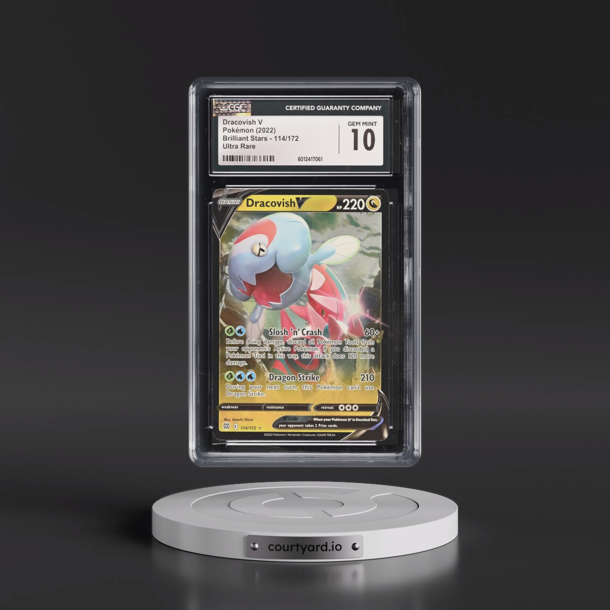 2022 Brilliant Stars #114/172 Dracovish V - Holo (CGC 10 GEM MINT)
