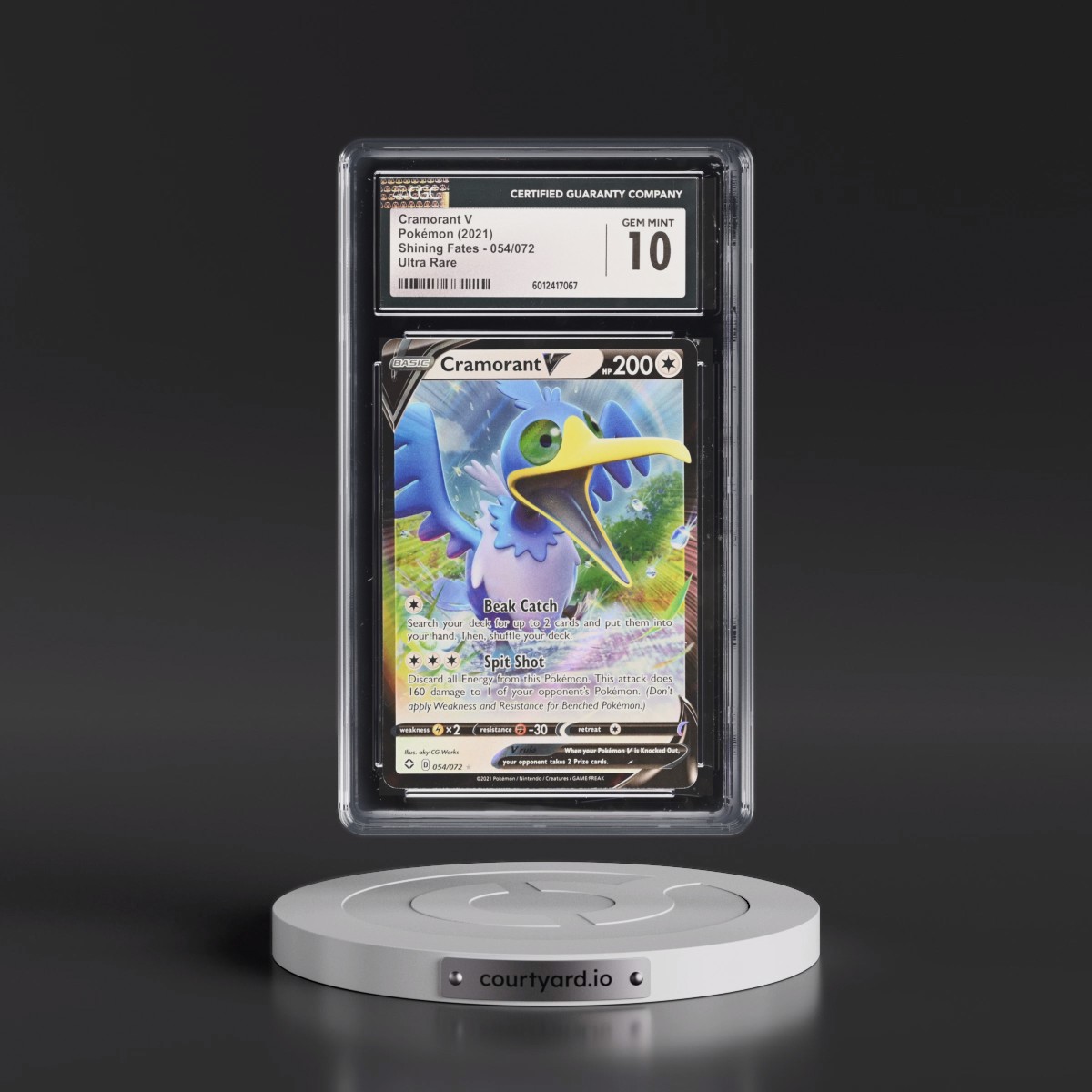 2021 Shining Fates #054/072 Cramorant V - Holo (CGC 10 GEM MINT)
