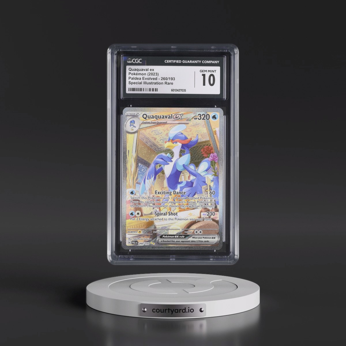 2023 Paldea Evolved - PAL EN #260/193 Quaquaval ex - Special Illustration Rare (Holo) (CGC 10 GEM MINT)