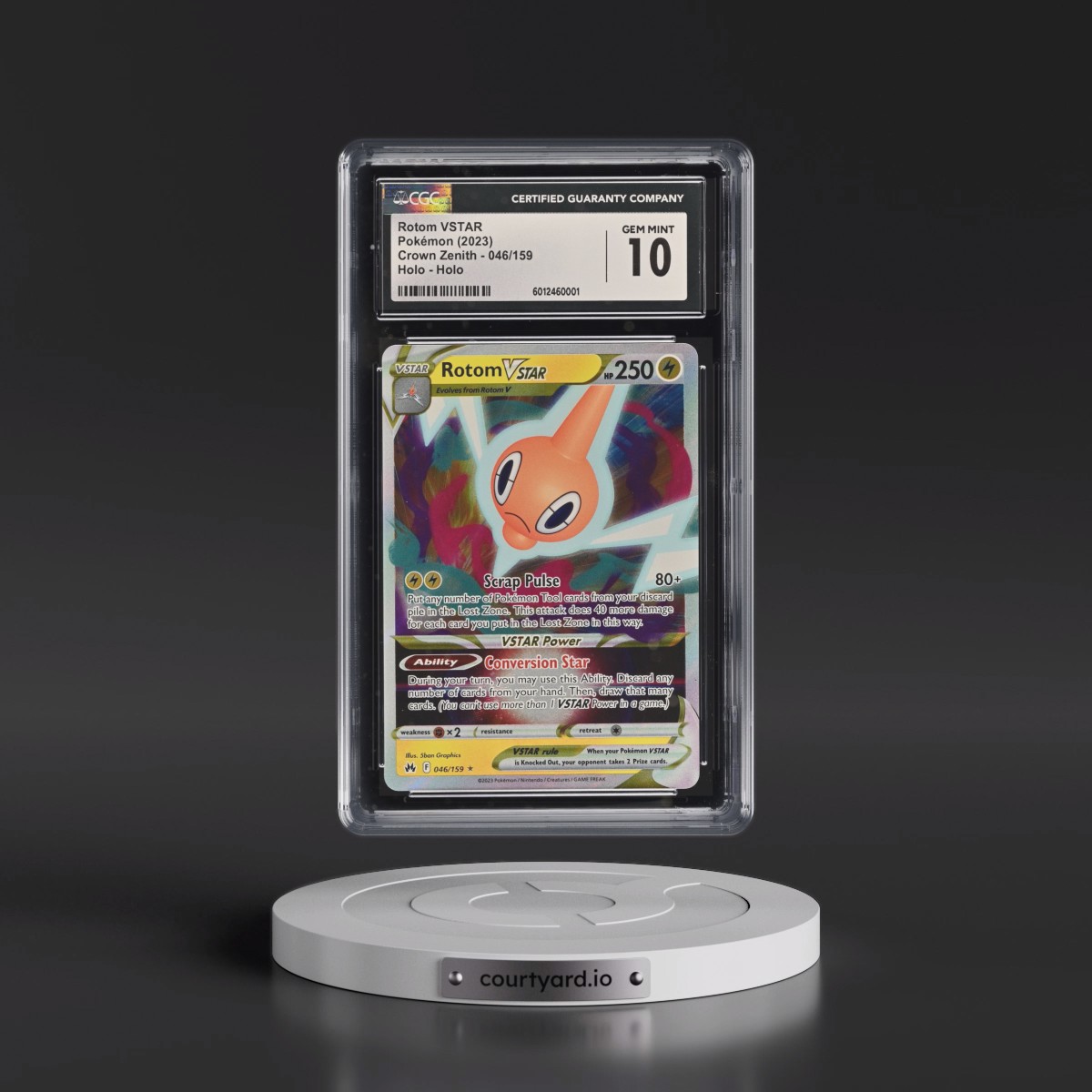 2023 Crown Zenith #046/159 Rotom VSTAR - Holo (CGC 10 GEM MINT)