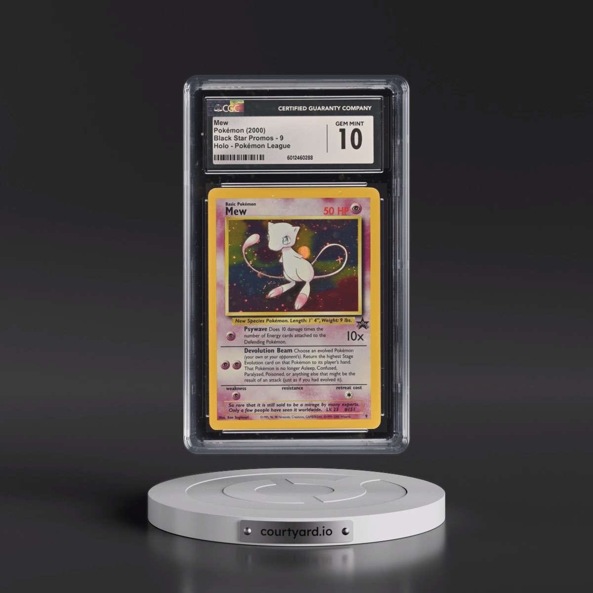 1999 Black Star Promos #9 Mew - Pokémon League (Holo) (CGC 10 GEM MINT)