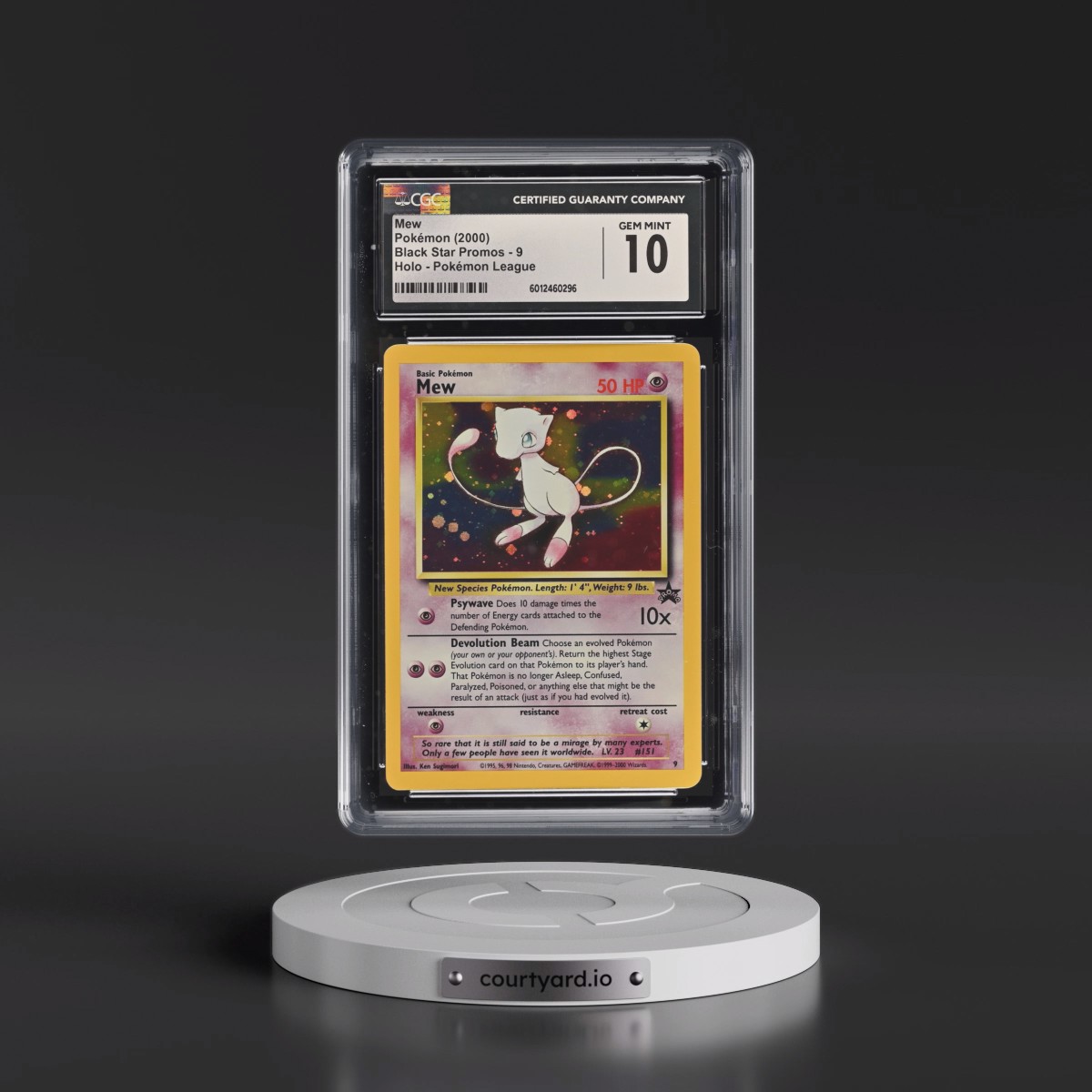 1999 Black Star Promos #9 Mew - Pokémon League (Holo) (CGC 10 GEM MINT)