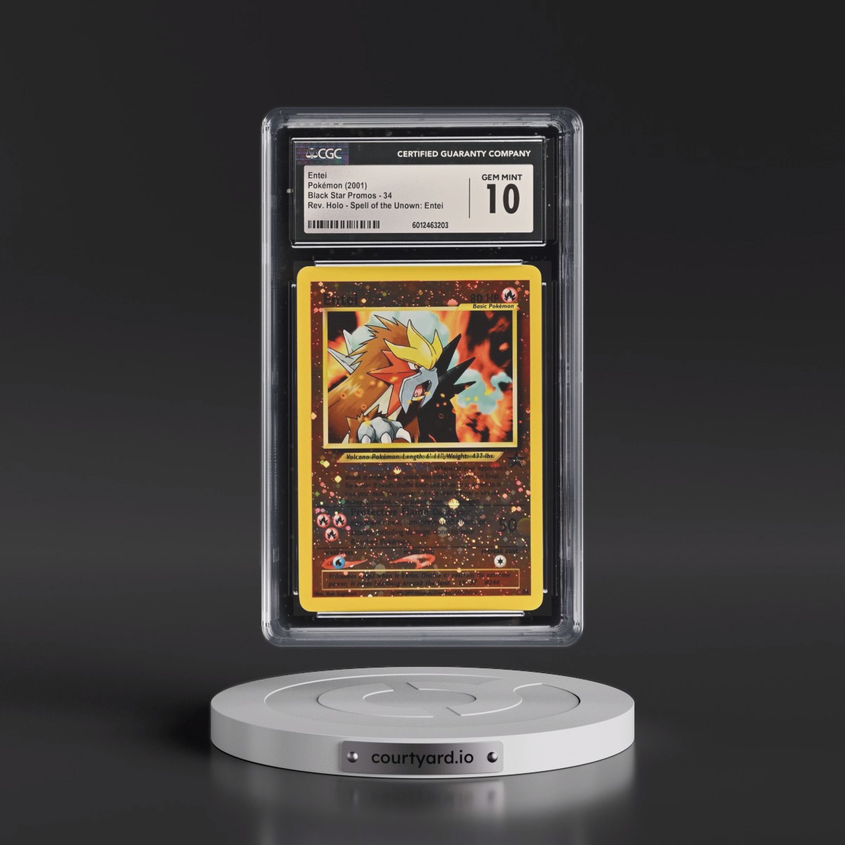 1999 Black Star Promos #34 Entei - Reverse Holo Spell of the Unown: Entei () (CGC 10 GEM MINT)