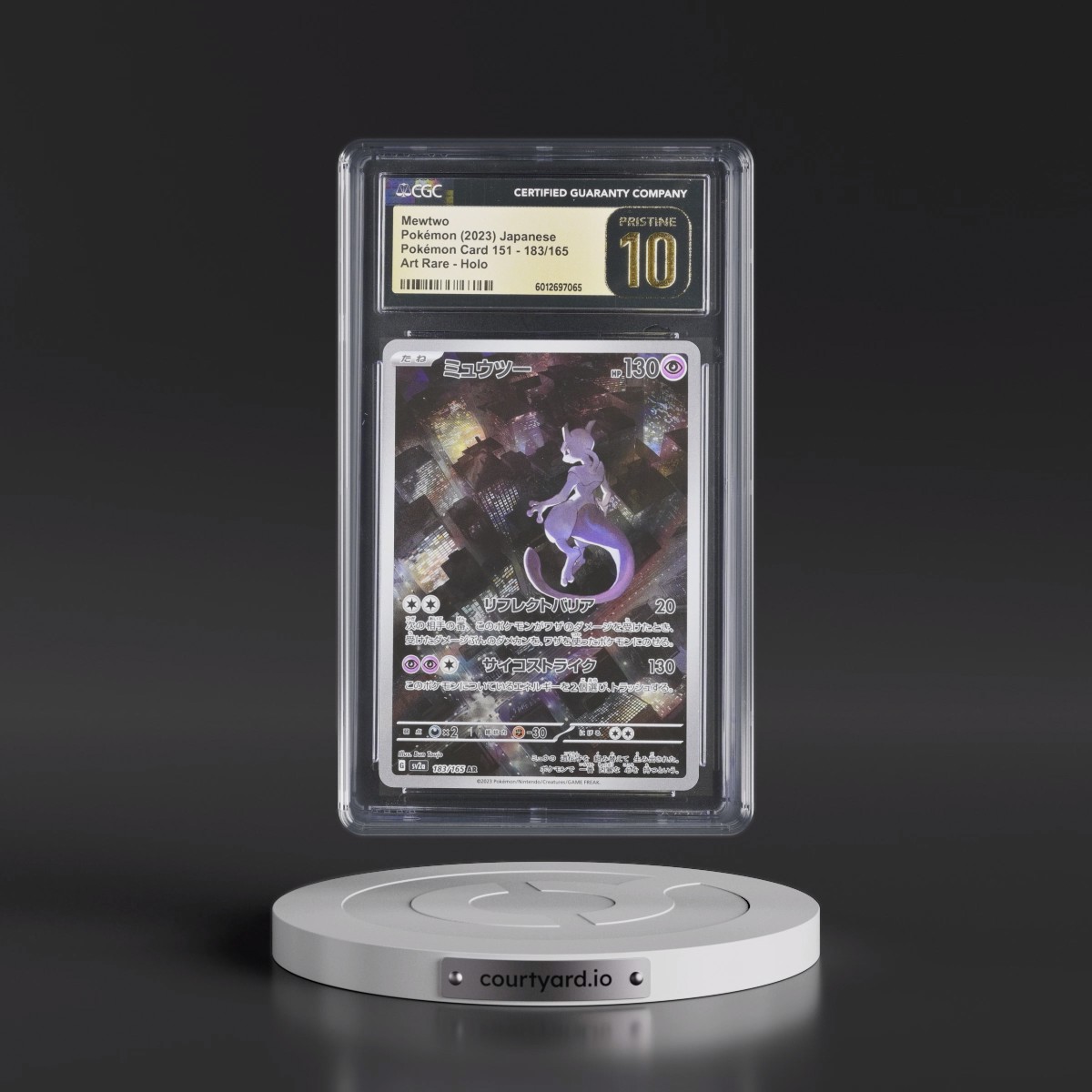 2023 Pokémon Card 151 #183/165 Mewtwo - Art Rare Holo (CGC 10 PRISTINE)