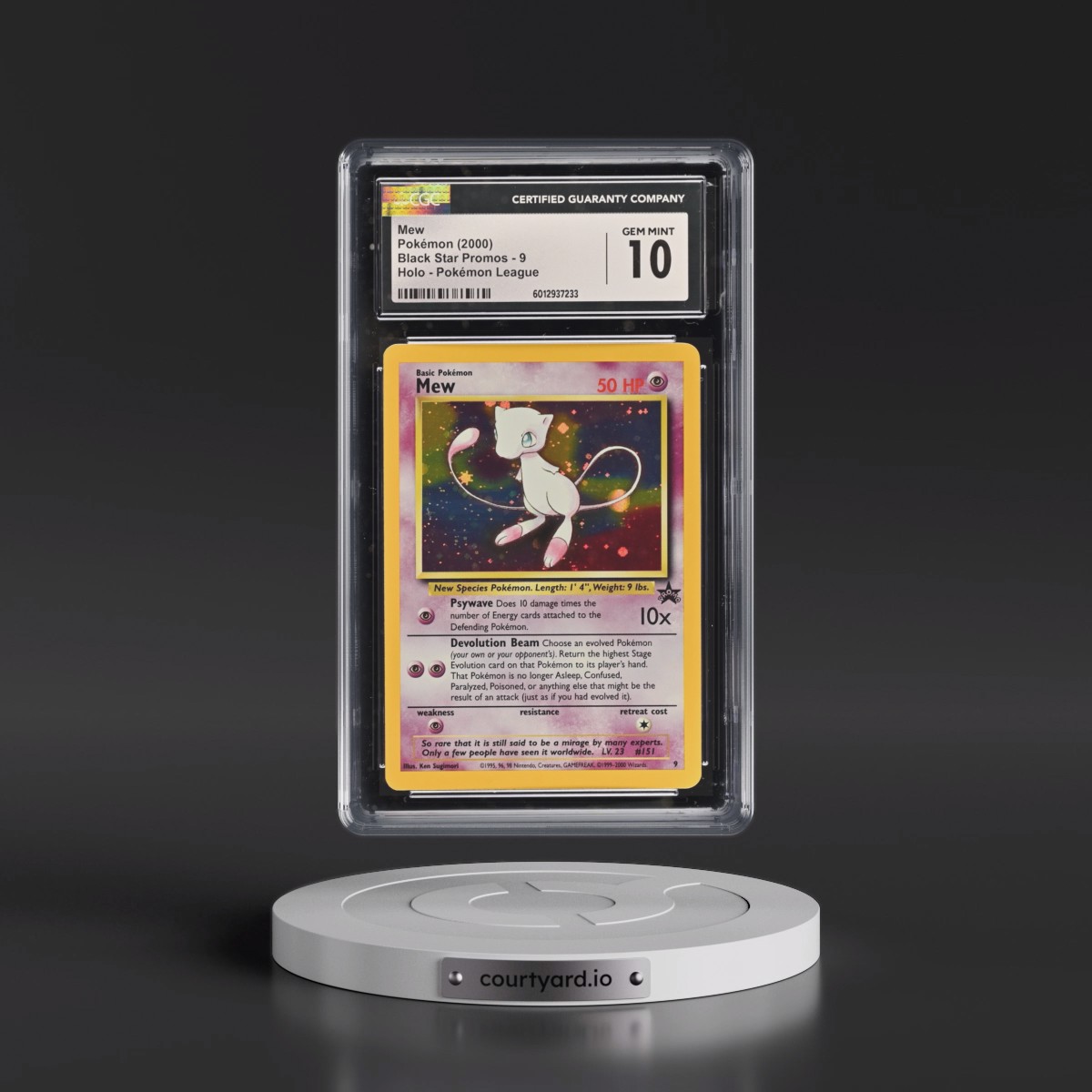 1999 Black Star Promos #9 Mew - Pokémon League (Holo) (CGC 10 GEM MINT)