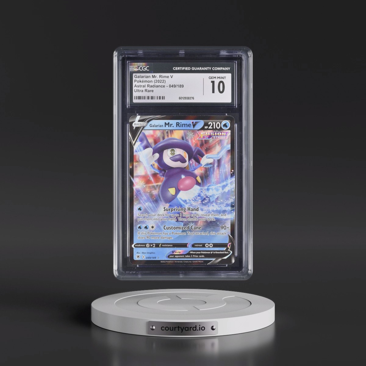 2022 Astral Radiance #049/189 Galarian Mr. Rime V - Holo (CGC 10 GEM MINT)