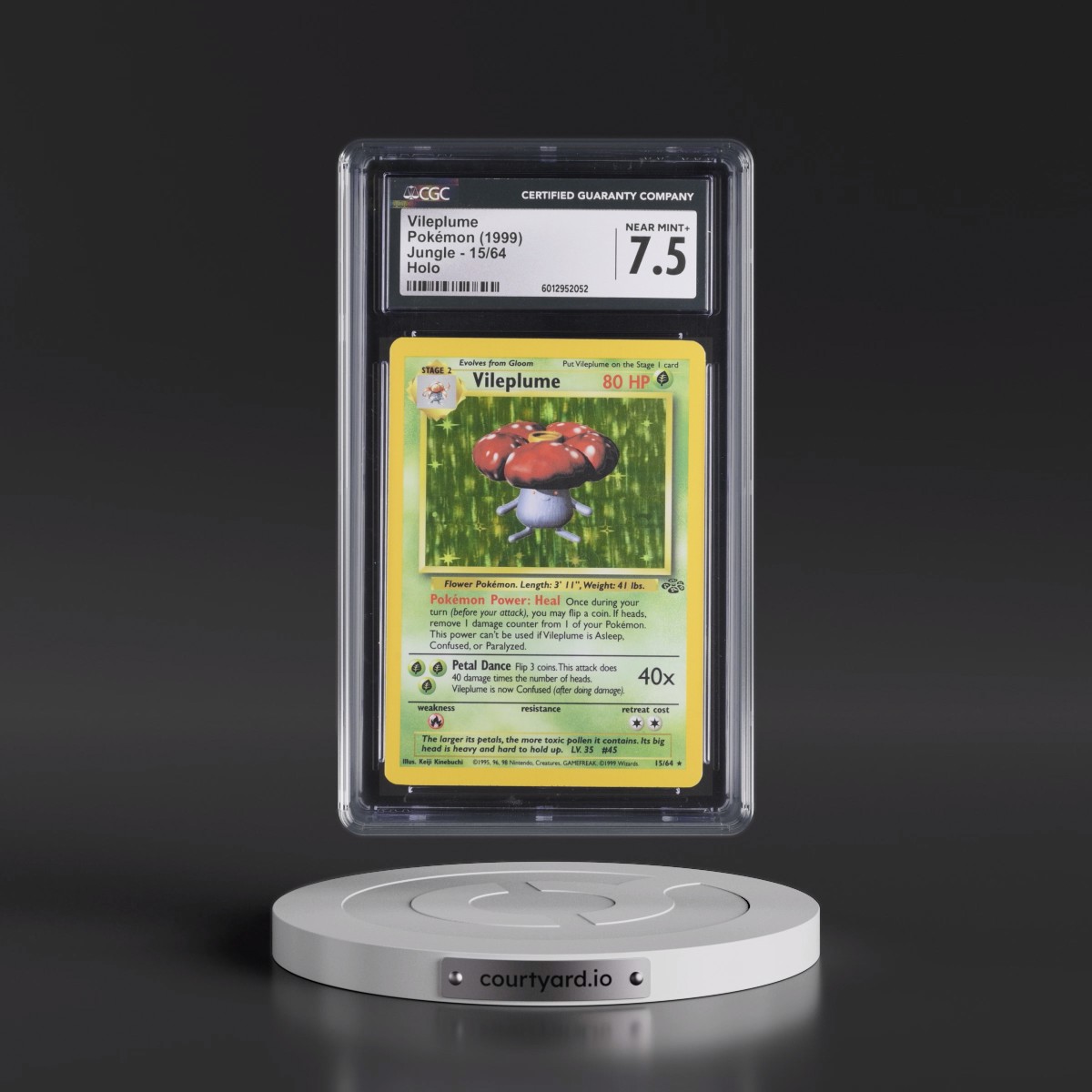 1999 Jungle #15/64 Vileplume - Holo (CGC 7.5 NM+)