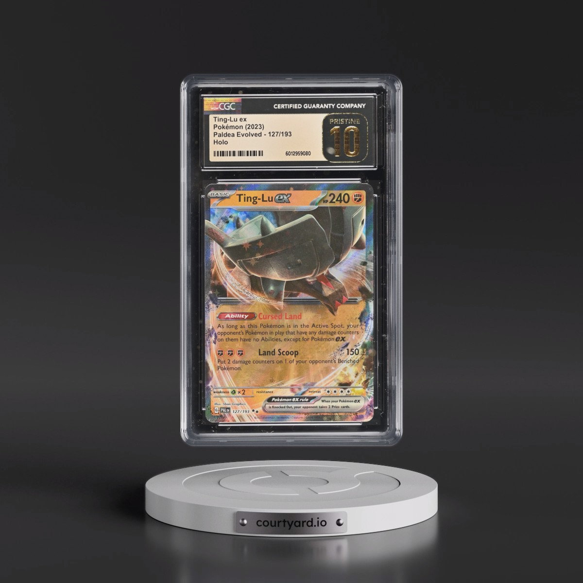 2023 Paldea Evolved - PAL EN #127/193 Ting-Lu ex - Holo (CGC 10 PRISTINE)