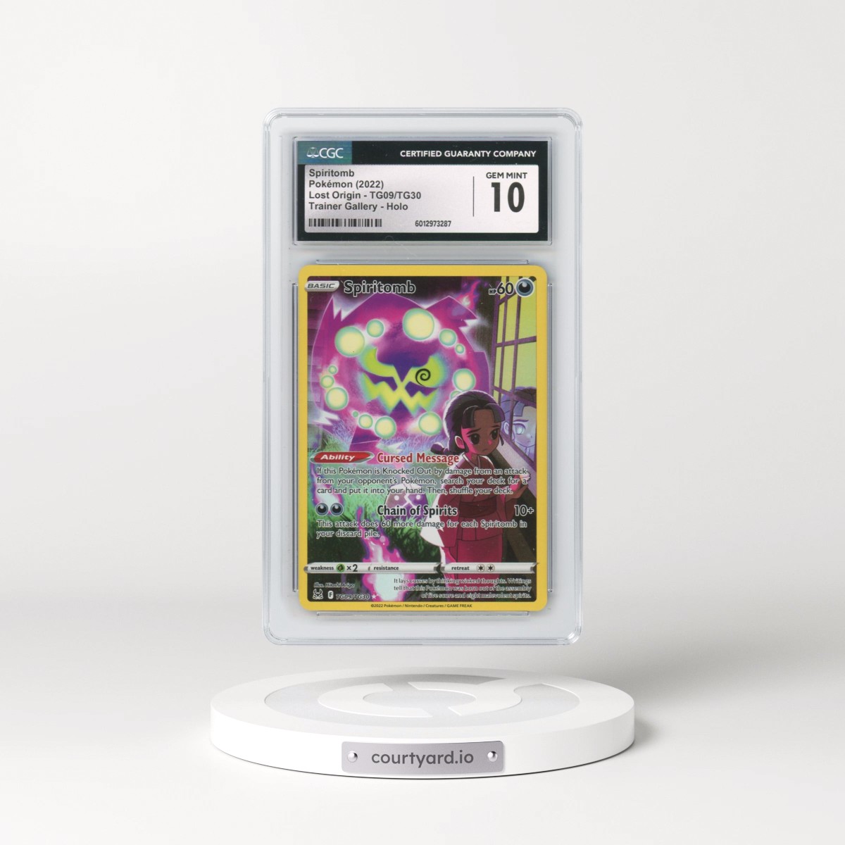 2022 Lost Origin #TG09/TG30 Spiritomb - Character Rare (CGC 10 GEM MINT)