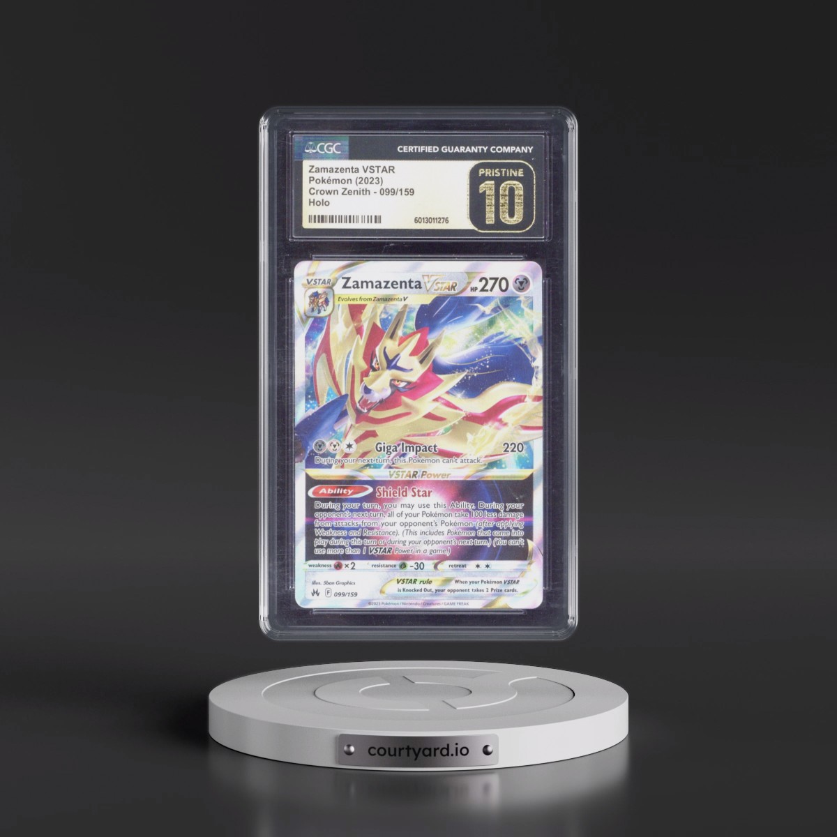 2023 Crown Zenith #099/159 Zamazenta VSTAR - Holo (CGC 10 PRISTINE)