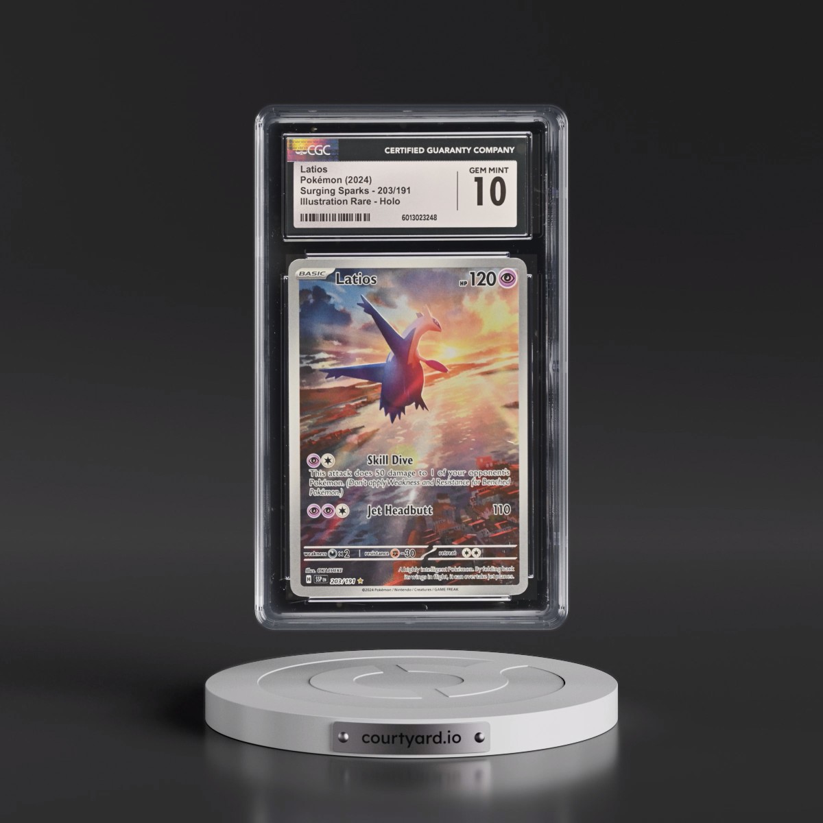 2024 Surging Sparks - SSP EN #203/191 Latios - Illustration Rare Holo (CGC 10 GEM MINT)