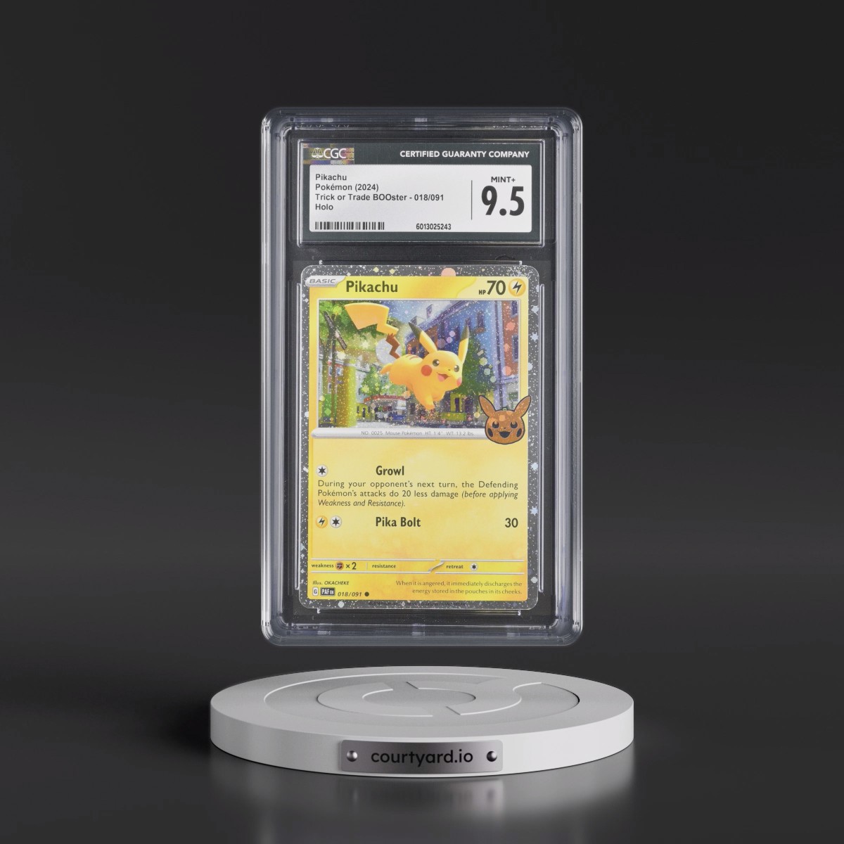 2024 Trick or Trade BOOster (2024) #018/091 Pikachu - Holo (CGC 9.5 MINT+)