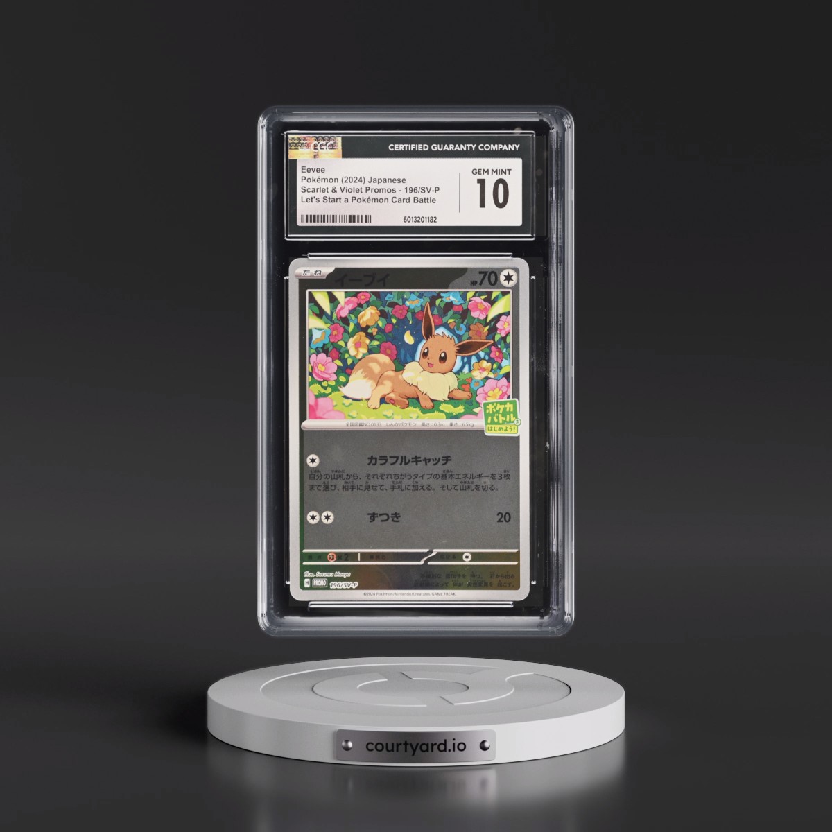 2022 Scarlet & Violet Promos #196/SV-P Eevee - Reverse Holo Let's Start a Pokémon Card Battle () (CGC 10 GEM MINT)