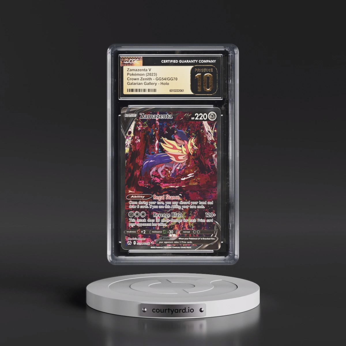 2023 Crown Zenith #GG54/GG70 Zamazenta V - Galarian Gallery Holo (CGC 10 PRISTINE)