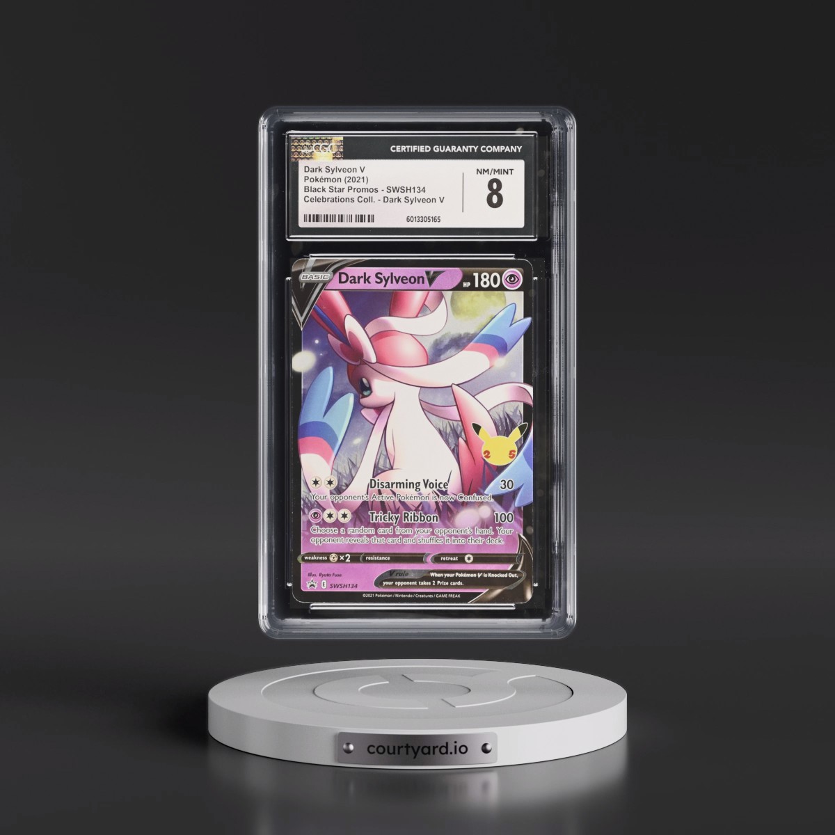 2017 Black Star Promos - Sword & Shield #SWSH134 Dark Sylveon V - Celebrations (Holo) (CGC 8 NM-MT)