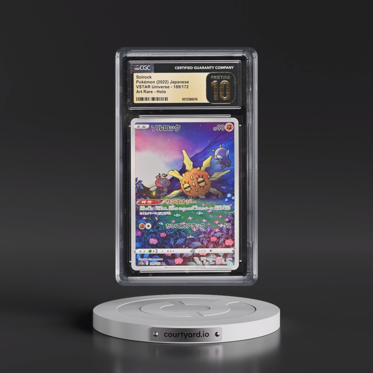 2022 VSTAR Universe #189/172 Solrock - Art Rare Holo (CGC 10 PRISTINE)