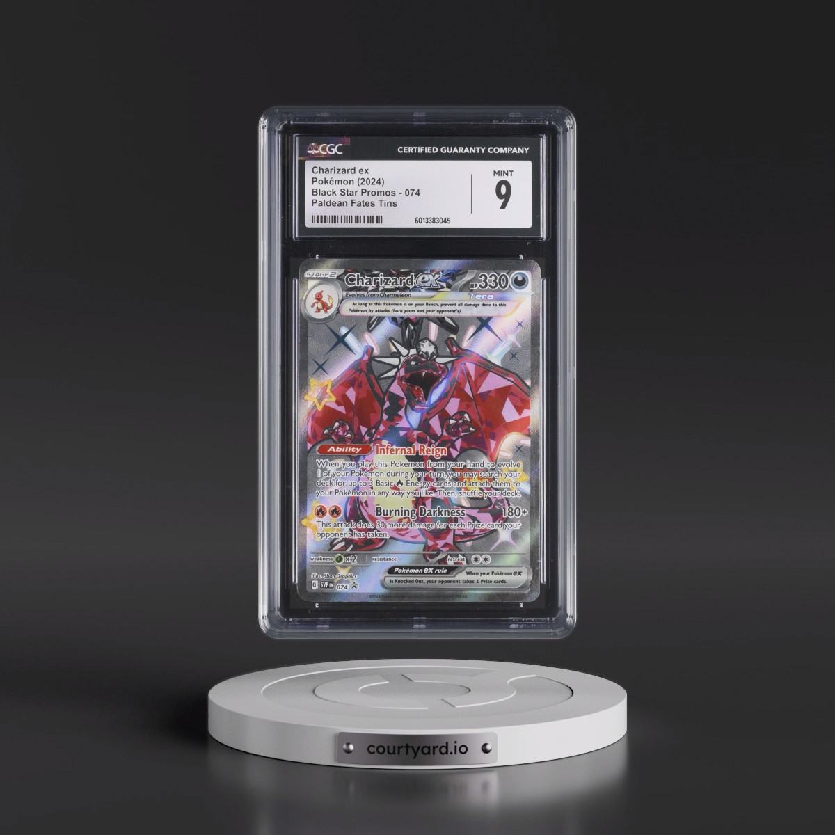 2023 Black Star Promos - Scarlet & Violet SVP EN #074 Charizard ex - Paldean Fates Tin (Holo) (CGC 9 MINT)
