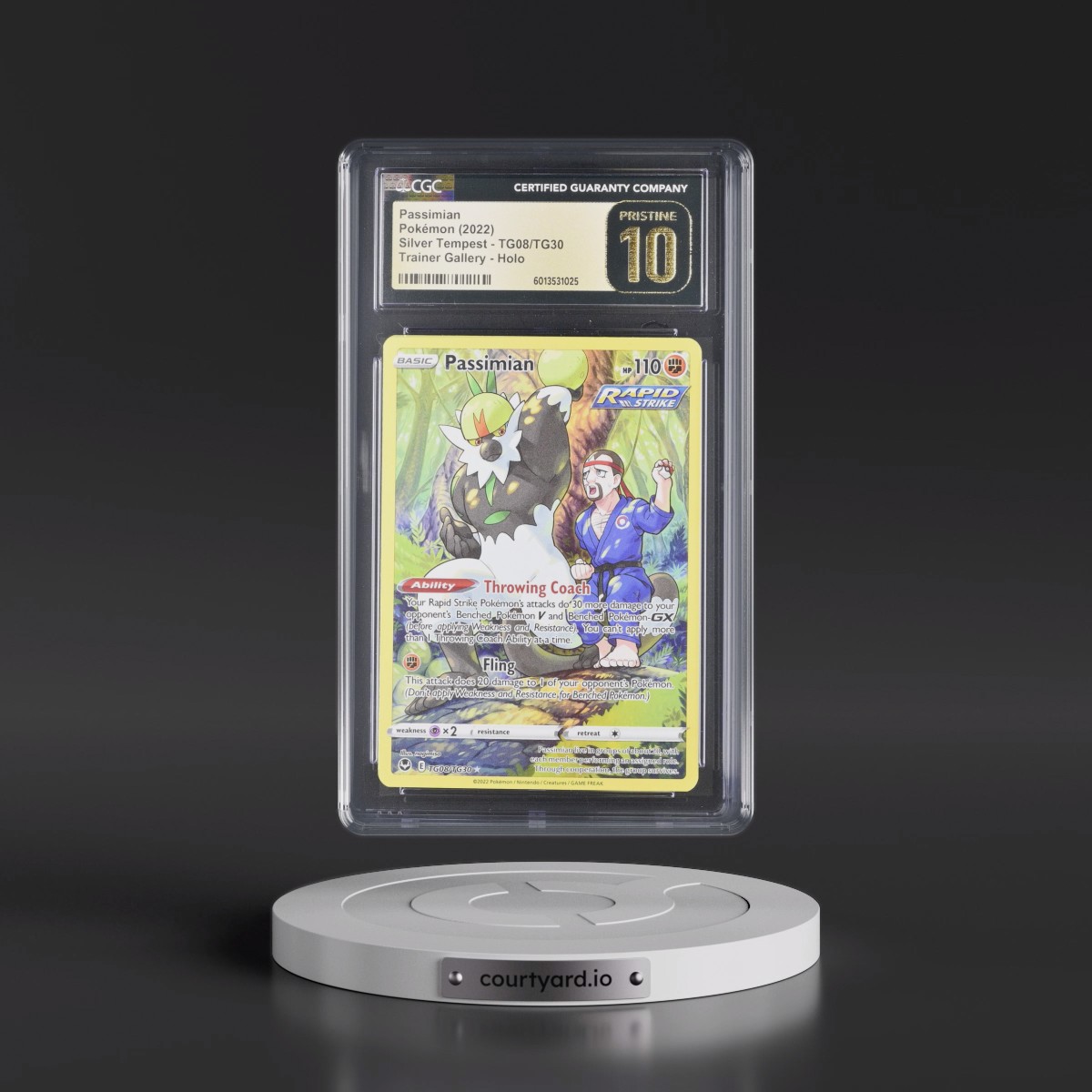 2022 Silver Tempest #TG08/TG30 Passimian - Trainer Gallery Holo (CGC 10 PRISTINE)