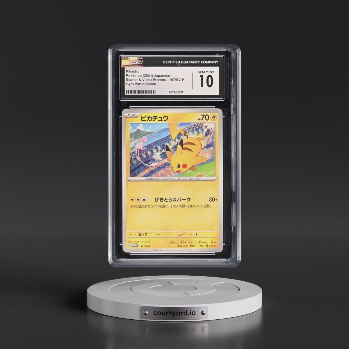 2022 Scarlet & Violet Promos Pikachu - Gym Participation #197/SV-P CGC 10