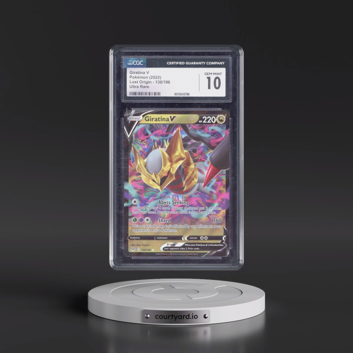 2022 Lost Origin #130/196 Giratina V - Holo (CGC 10 GEM MINT)