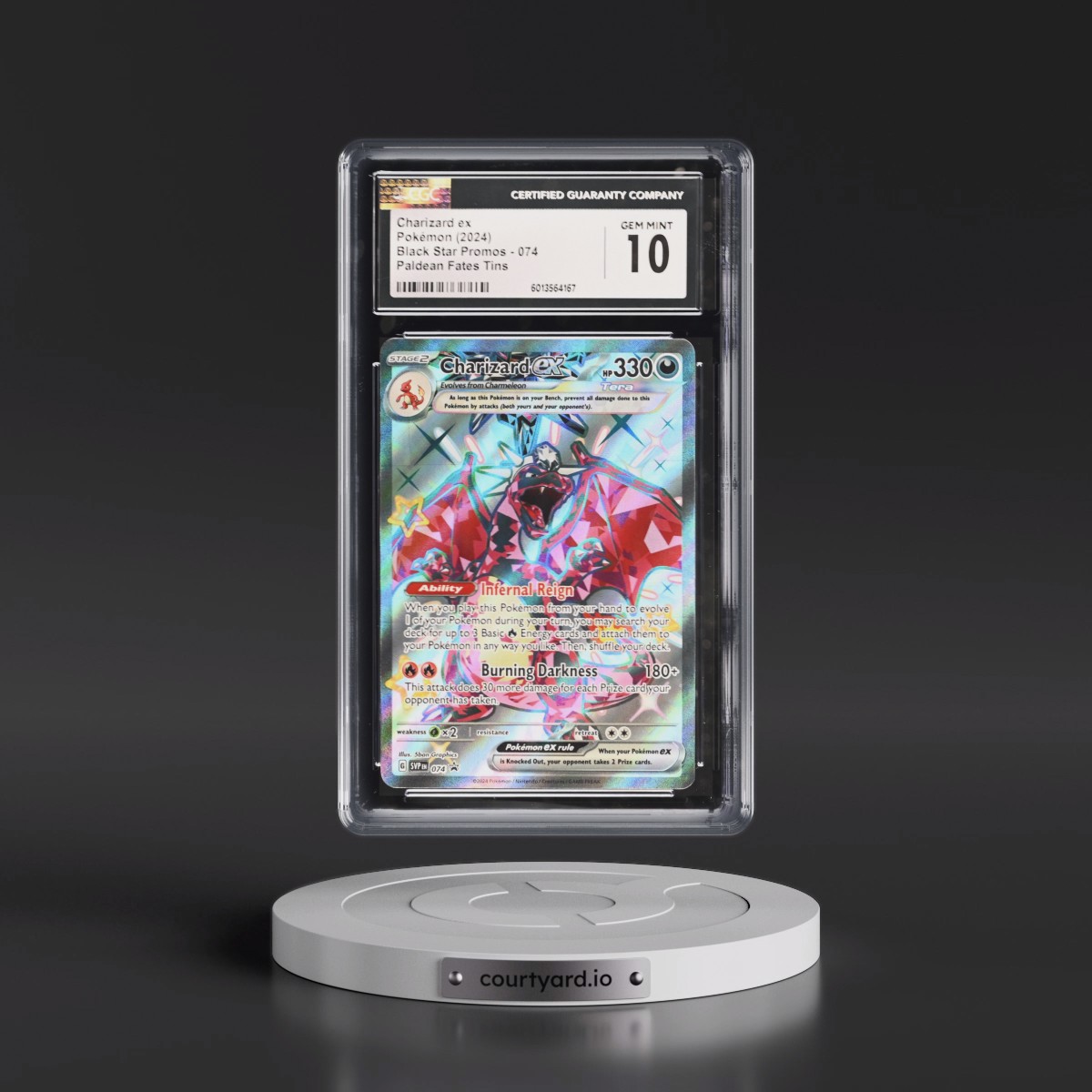 2023 Black Star Promos - Scarlet & Violet SVP EN #074 Charizard ex - Paldean Fates Tin (Holo) (CGC 10 GEM MINT)