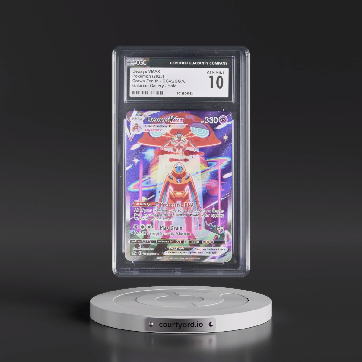 2023 Crown Zenith #GG45/GG70 Deoxys VMAX - Galarian Gallery Holo (CGC 10 GEM MINT)