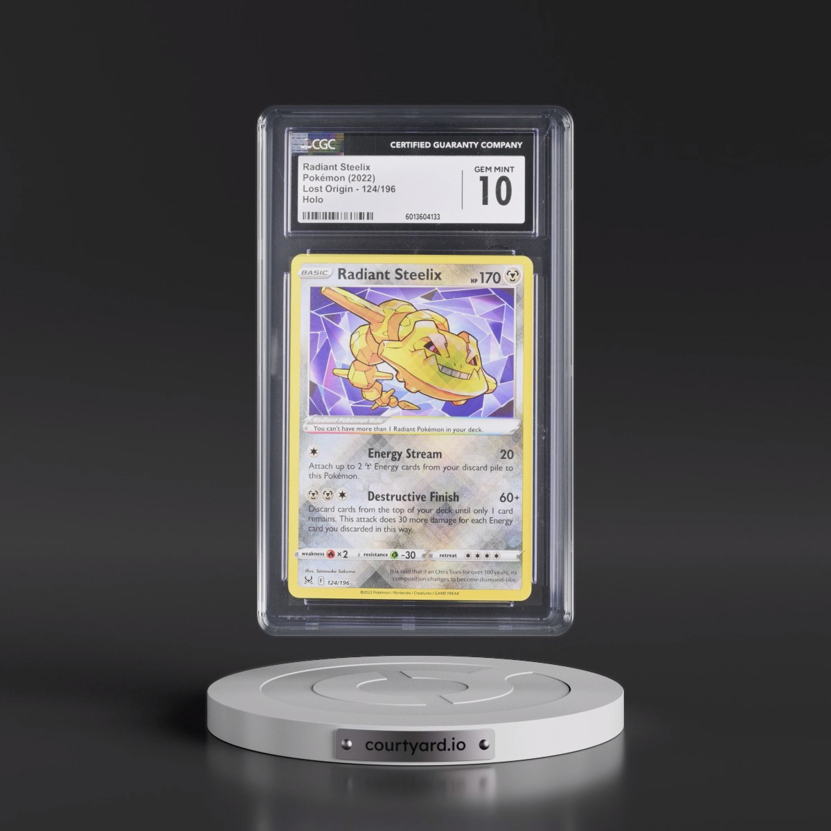 2022 Lost Origin #124/196 Radiant Steelix - Holo (CGC 10 GEM MINT)