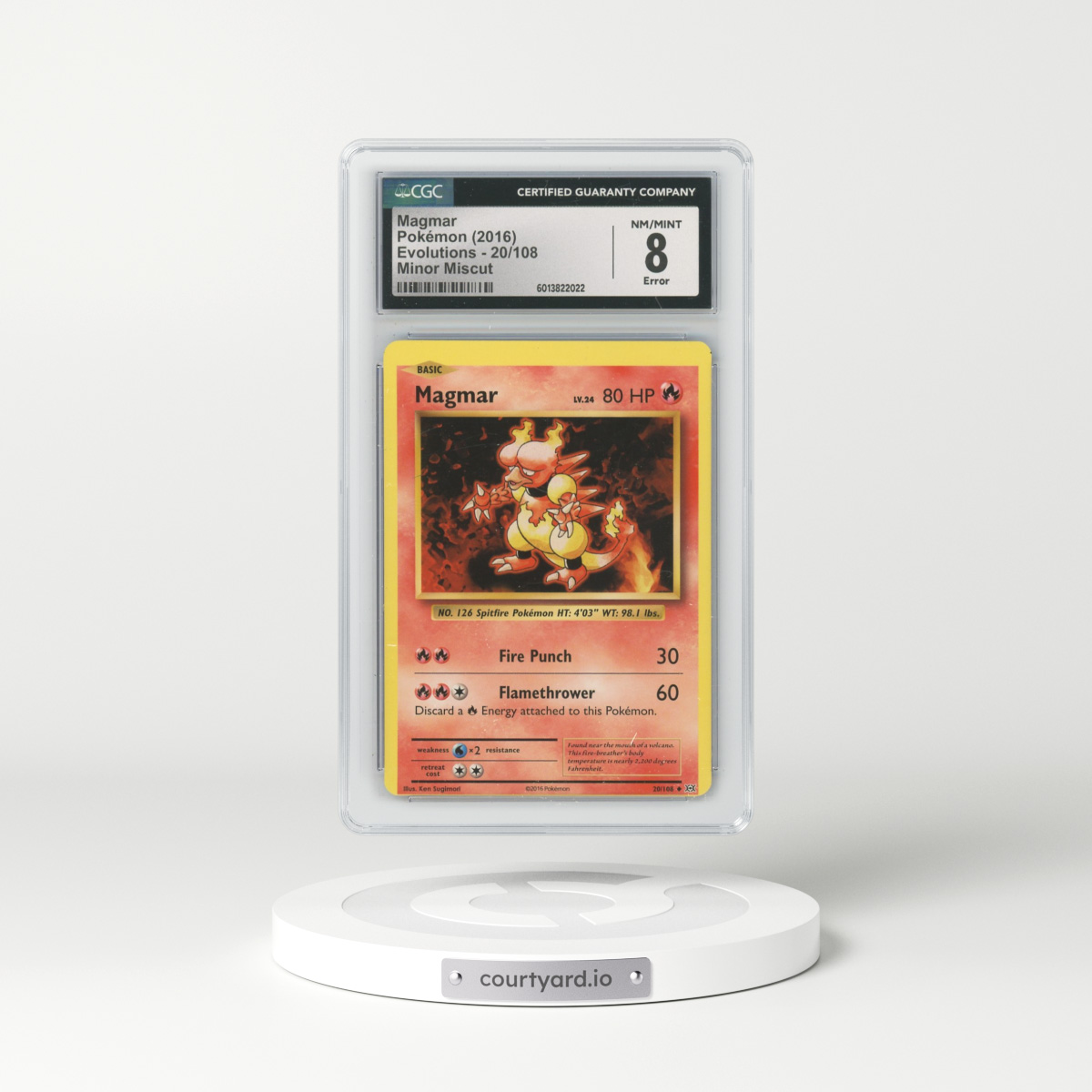 2016 Evolutions #20/108 Magmar (CGC 8 NM-MT)