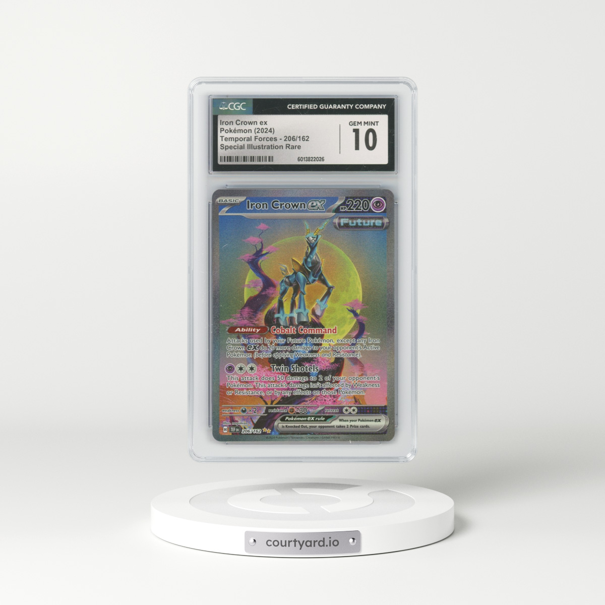 2023 Temporal Forces - TEF EN #206/162 Iron Crown ex - Special Illustration Rare (CGC 10 GEM MINT)