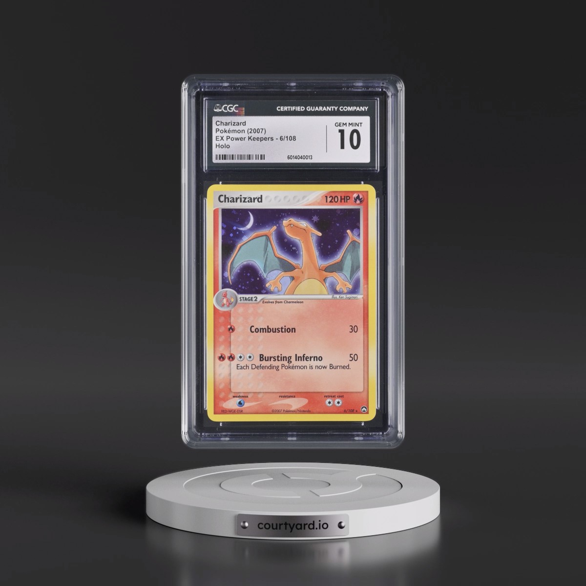 2007 EX Power Keepers Charizard - Holo #6/108 CGC 10