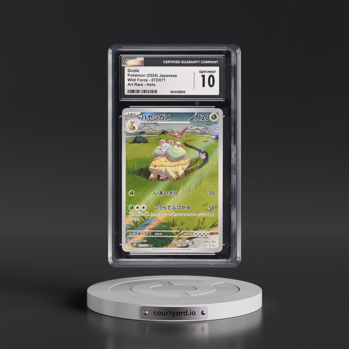 2024 Wild Force #072/071 Grotle - Art Rare Holo (CGC 10 GEM MINT)