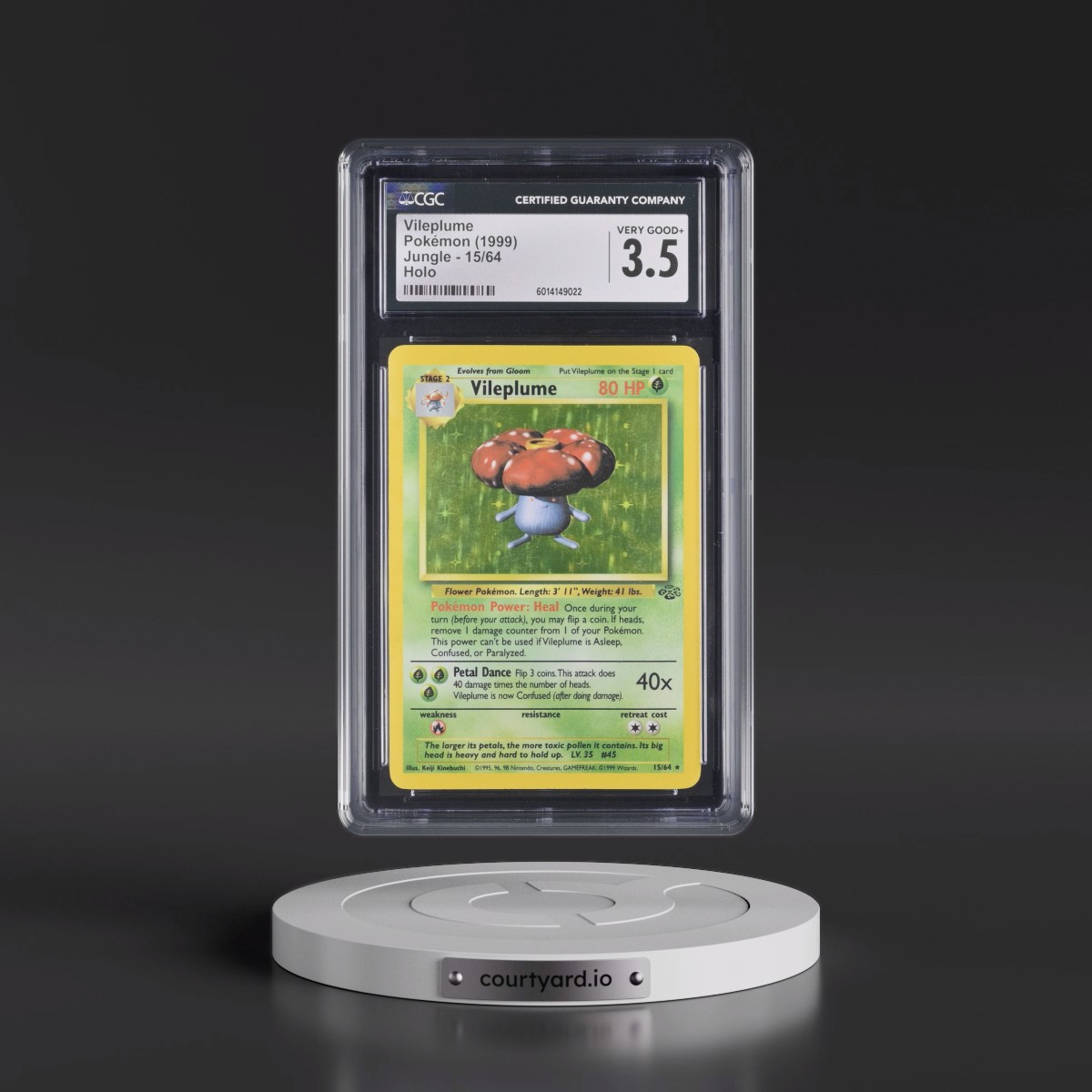 1999 Jungle #15/64 Vileplume - Holo (CGC 3.5 VG+)