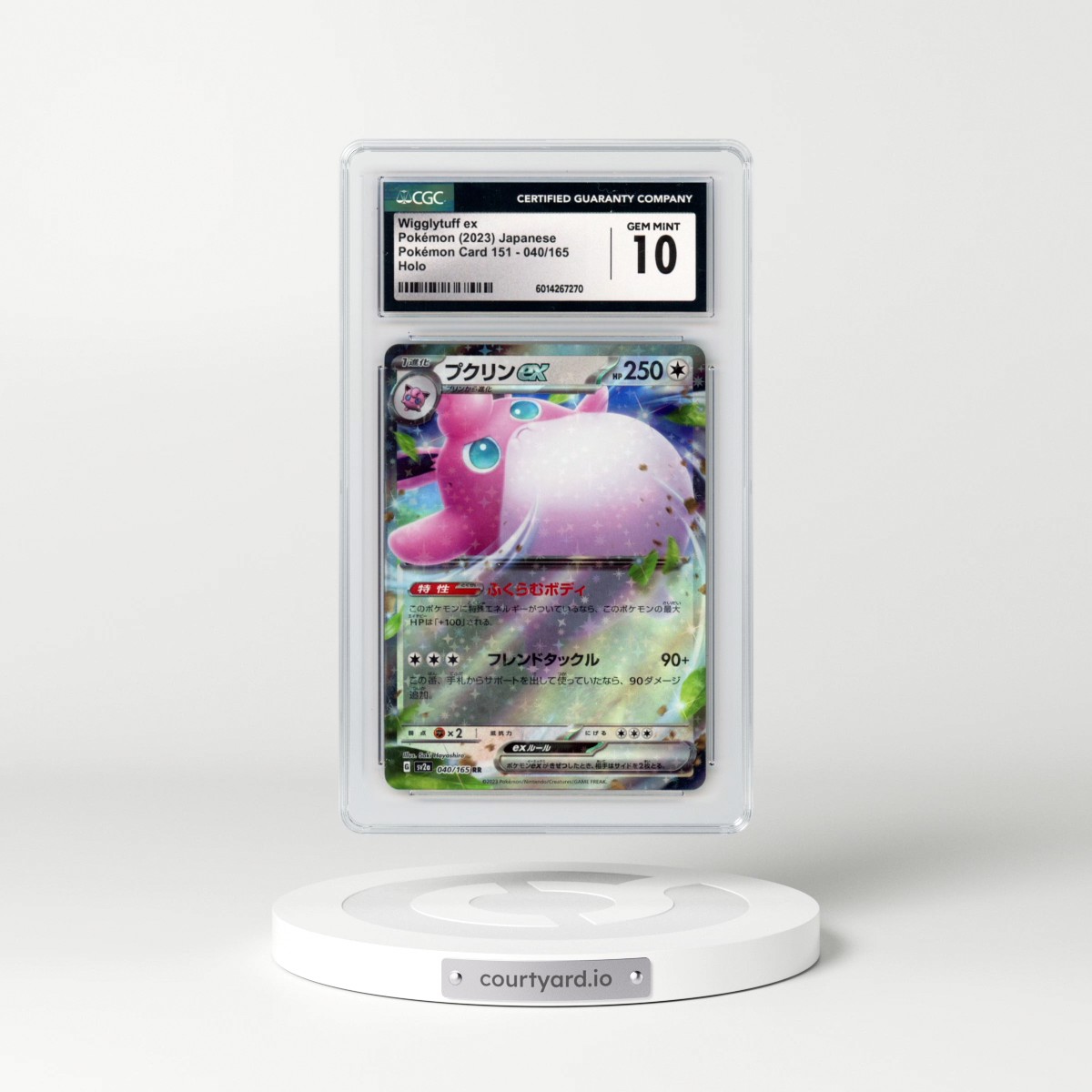 2023 Pokémon Card 151 #040/165 Wigglytuff ex (CGC 10 GEM MINT)