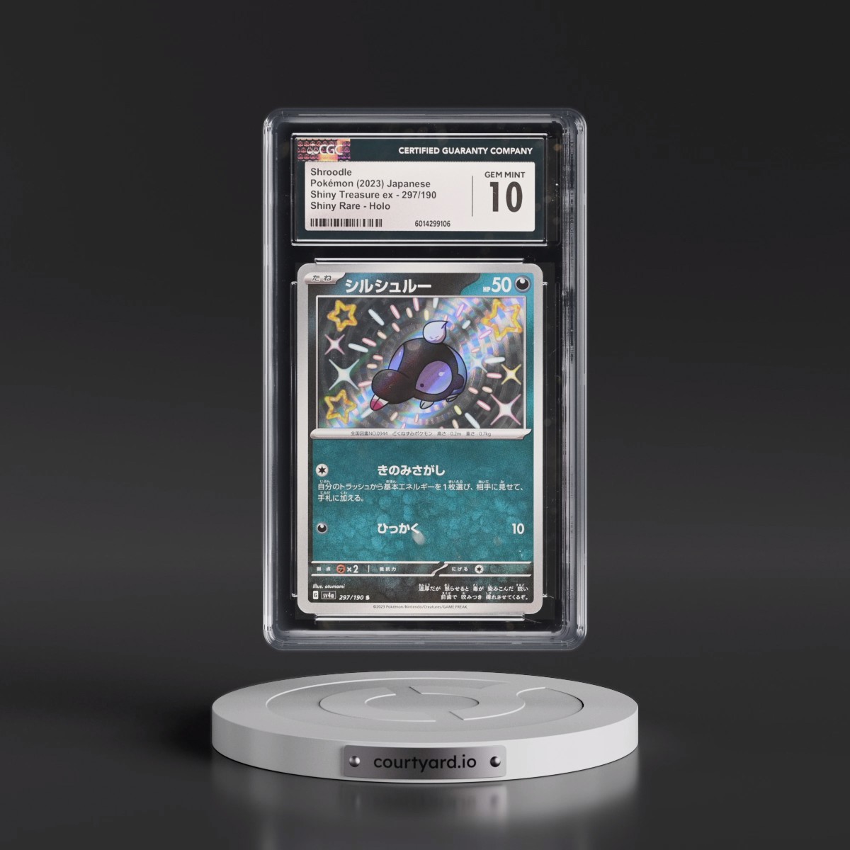 2023 Shiny Treasure ex #297/190 Shroodle - Shiny Rare Holo (CGC 10 GEM MINT)
