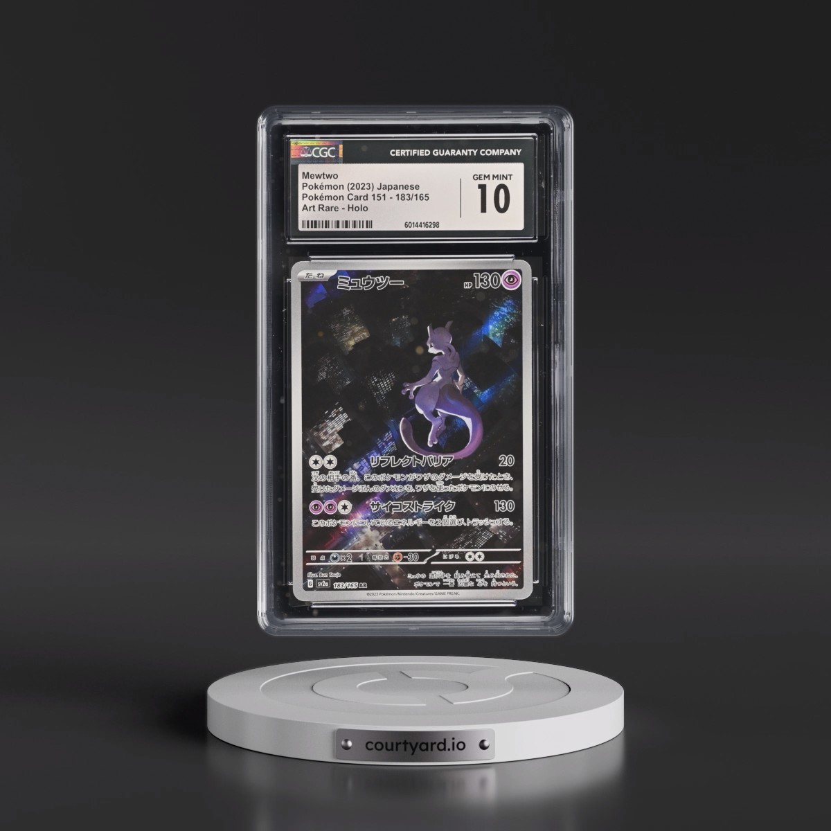 2023 Pokémon Card 151 #183/165 Mewtwo - Art Rare Holo (CGC 10 GEM MINT)