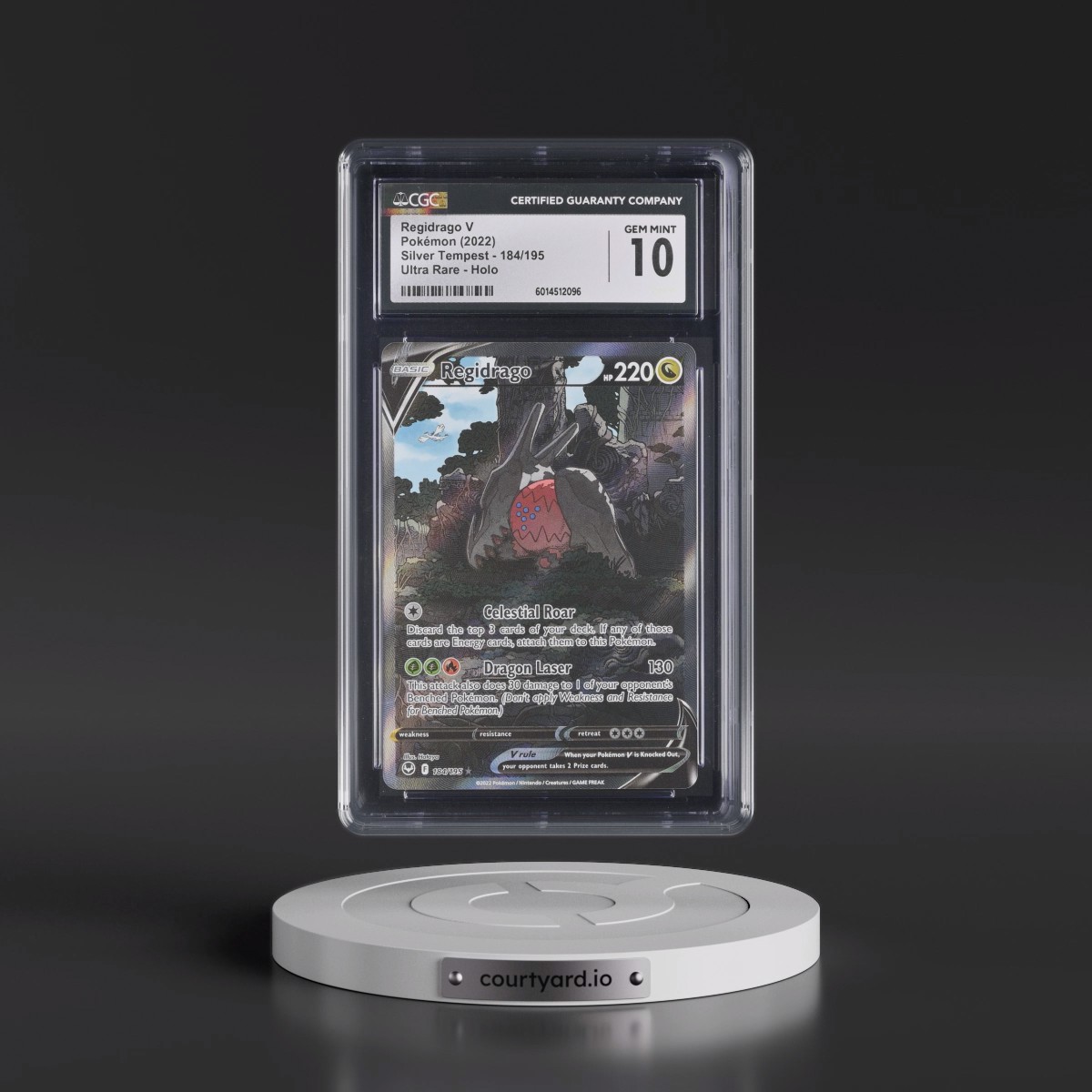 2022 Silver Tempest #184/195 Regidrago V - Ultra Rare Holo (CGC 10 GEM MINT)